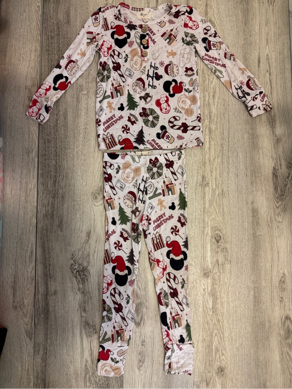 Khloe Jean 2t Disney Mickey Kids Holiday Pajama Set